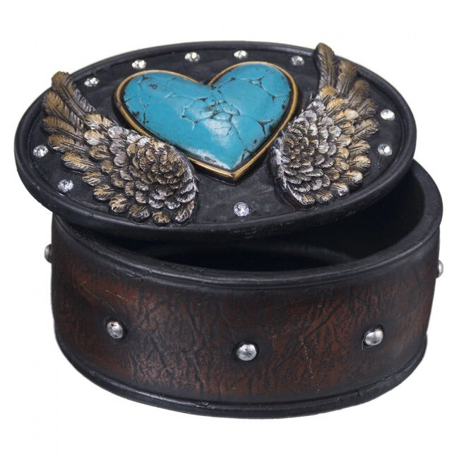 Heart & Wing Western Style Trinket Box
