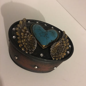 Heart & Wing Western Style Trinket Box