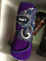 Tough-1 Vented Sports Boots in Paisley Shimmer - FRONTS